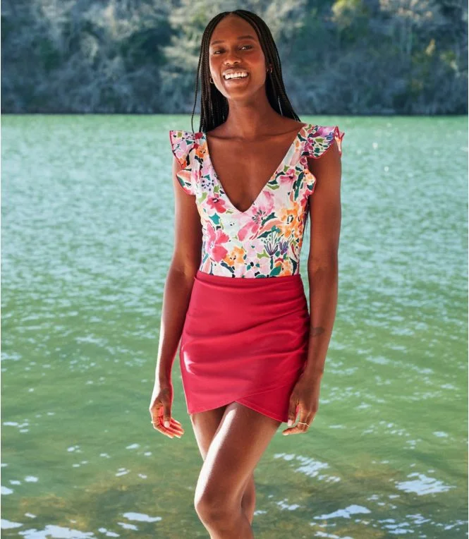 Women''s L.L.Bean x Summersalt The Ruched Swim Skirt - Image 9