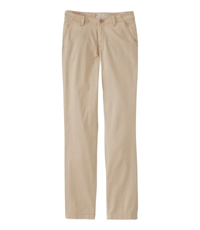 Women''s Lakewashed Chino Pants, Mid-Rise Straight-Leg