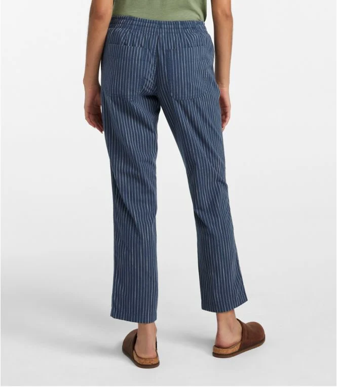 Women''s Lakewashed Pull-On Chinos, Mid-Rise Tapered-Leg Chambray Ankle Pants - Image 4