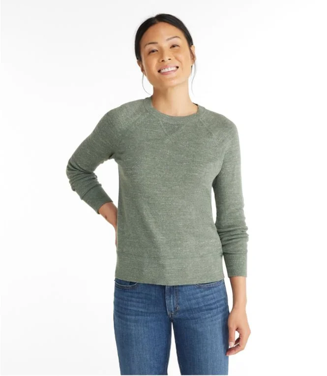Women''s Organic Cotton Slub Sweater, Crewneck Sweatshirt - Image 3