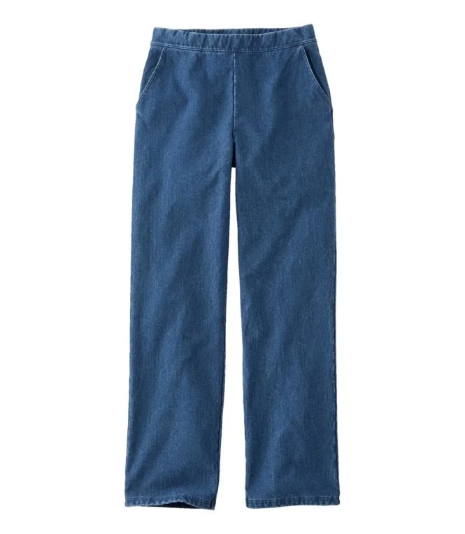 Alternative view of Women''s Perfect Fit Pants, Denim Straight-Leg Fleece-Backed