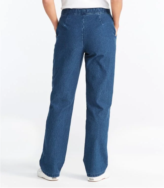 Women''s Perfect Fit Pants, Denim Straight-Leg Fleece-Backed - Image 4