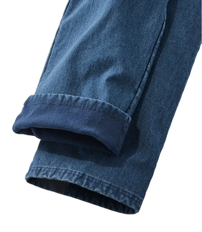 Women''s Perfect Fit Pants, Denim Straight-Leg Fleece-Backed - Image 5