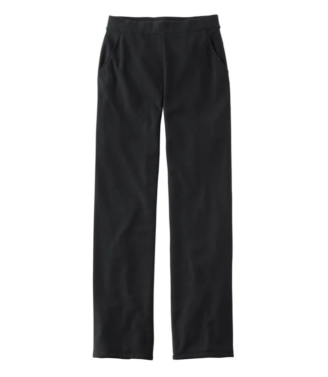 Women''s Perfect Fit Pants, Fleece-Backed Straight-Leg