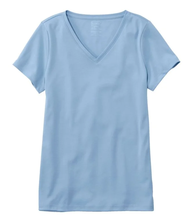 Women''s Pima Cotton Shaped V-Neck, Short-Sleeve - Image 10