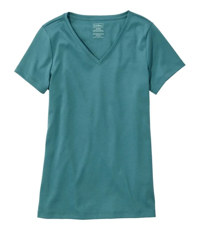 Women''s Pima Cotton Shaped V-Neck, Short-Sleeve - Image 14
