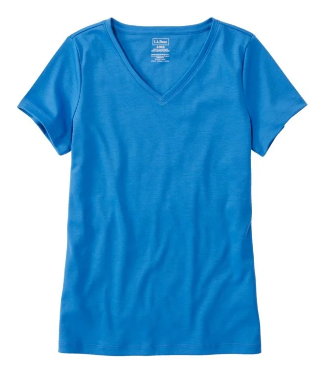 Women''s Pima Cotton Shaped V-Neck, Short-Sleeve - Image 16