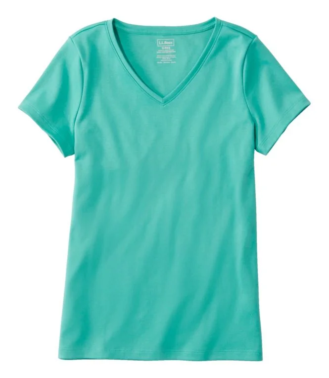 Women''s Pima Cotton Shaped V-Neck, Short-Sleeve - Image 9