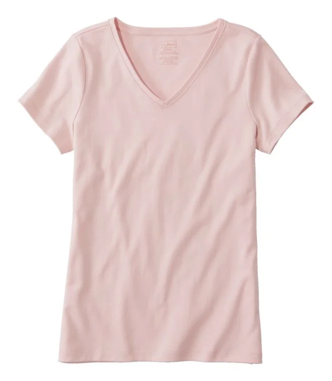 Women''s Pima Cotton Shaped V-Neck, Short-Sleeve - Image 11