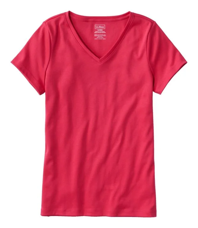 Women''s Pima Cotton Shaped V-Neck, Short-Sleeve - Image 12
