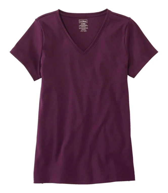 Women''s Pima Cotton Shaped V-Neck, Short-Sleeve - Image 13