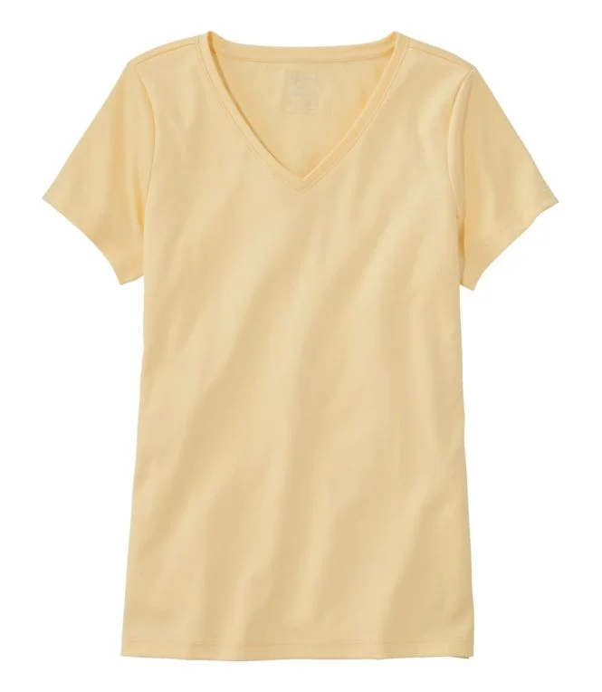 Women''s Pima Cotton Shaped V-Neck, Short-Sleeve - Image 6