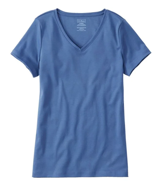 Women''s Pima Cotton Shaped V-Neck, Short-Sleeve - Image 7