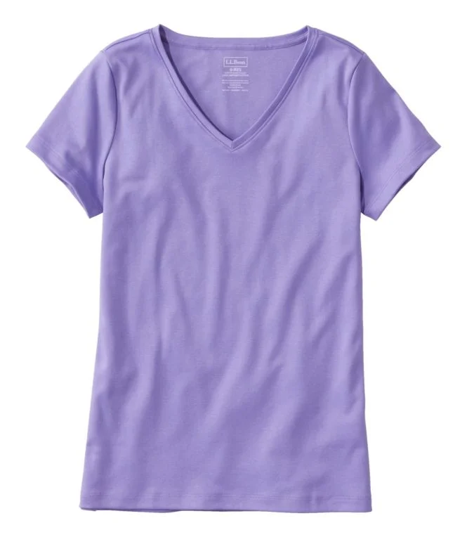 Women''s Pima Cotton Shaped V-Neck, Short-Sleeve - Image 8