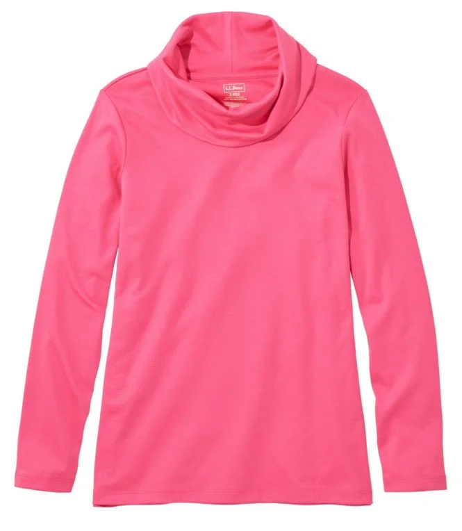 Alternative view of Women''s Pima Cotton Tee, Long-Sleeve Cowlneck
