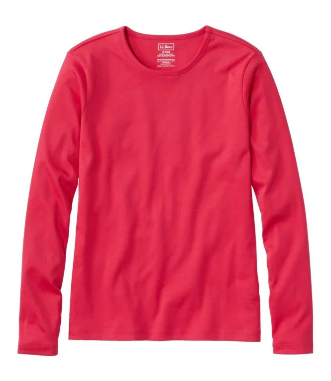 Women''s Pima Cotton Tee, Long-Sleeve Crewneck - Image 11