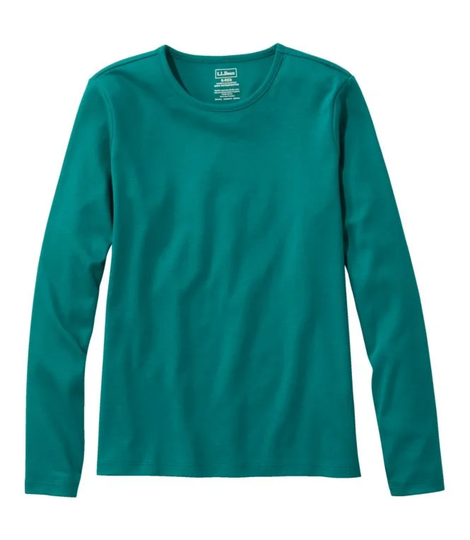 Women''s Pima Cotton Tee, Long-Sleeve Crewneck - Image 16