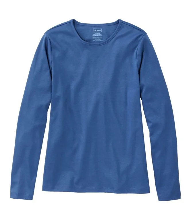 Women''s Pima Cotton Tee, Long-Sleeve Crewneck - Image 7