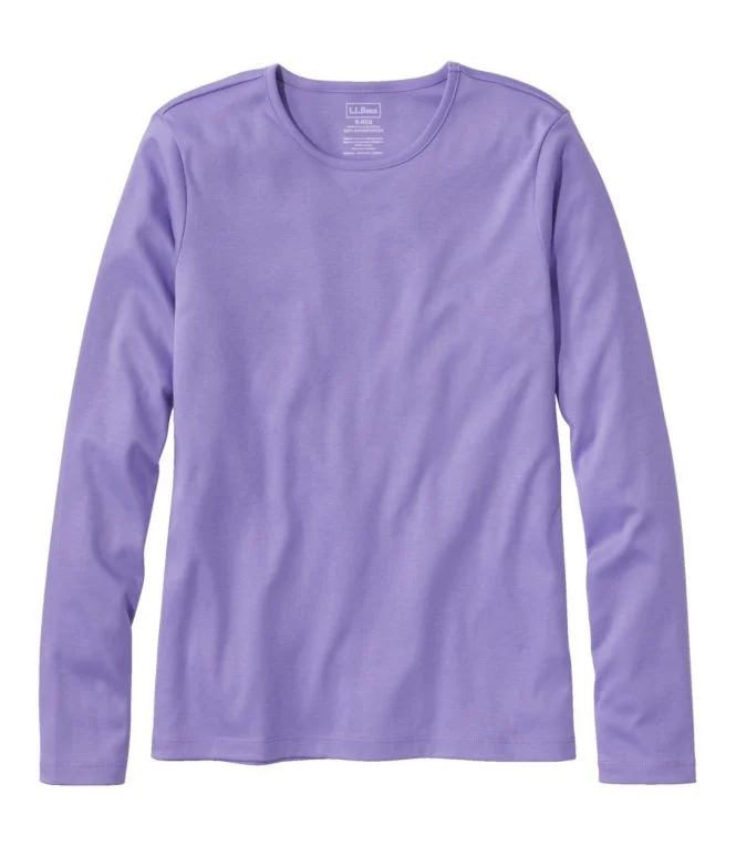 Women''s Pima Cotton Tee, Long-Sleeve Crewneck - Image 8