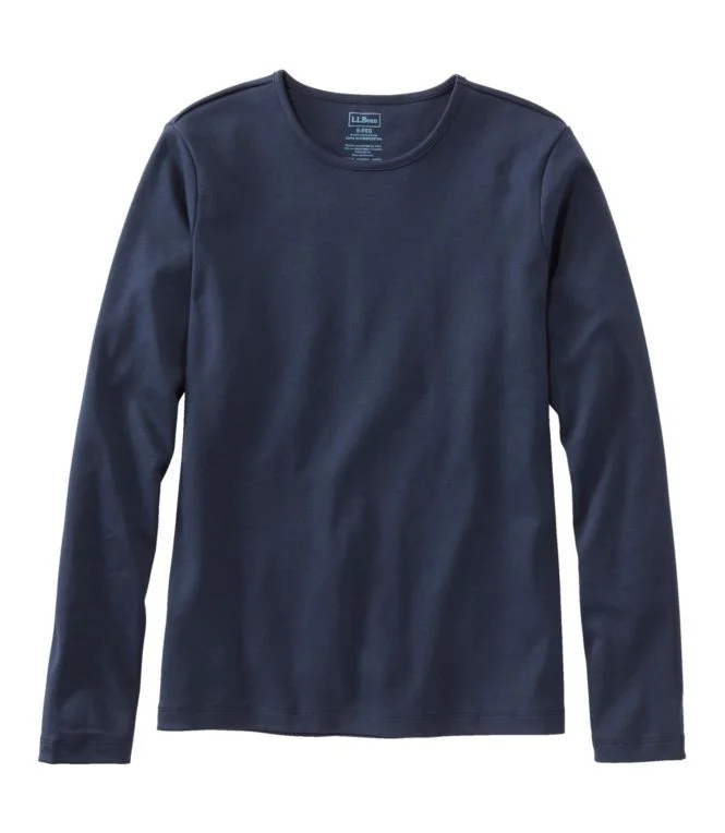 Women''s Pima Cotton Tee, Long-Sleeve Crewneck - Image 12