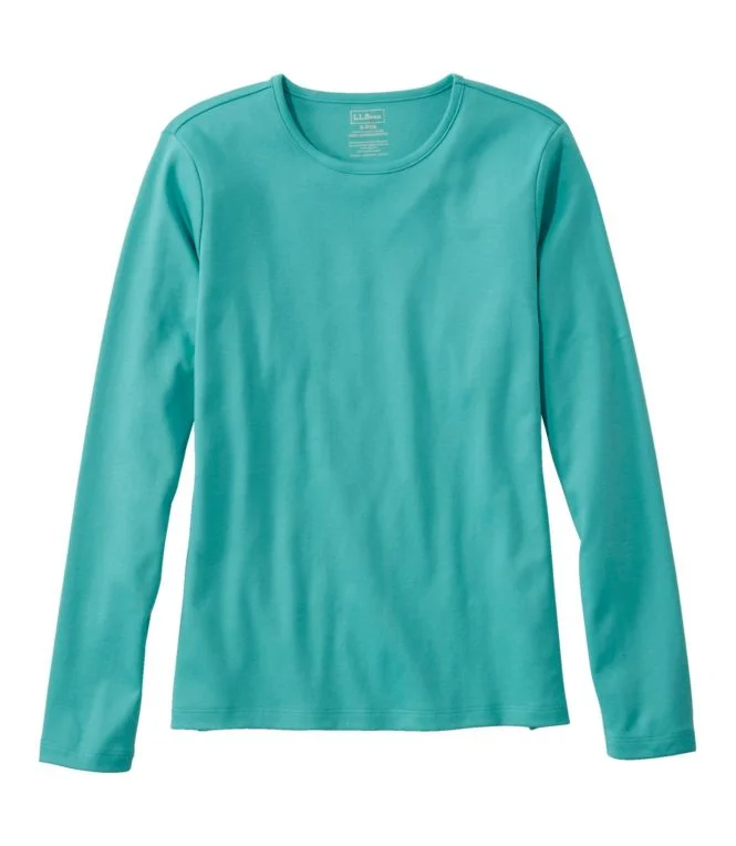Women''s Pima Cotton Tee, Long-Sleeve Crewneck - Image 9