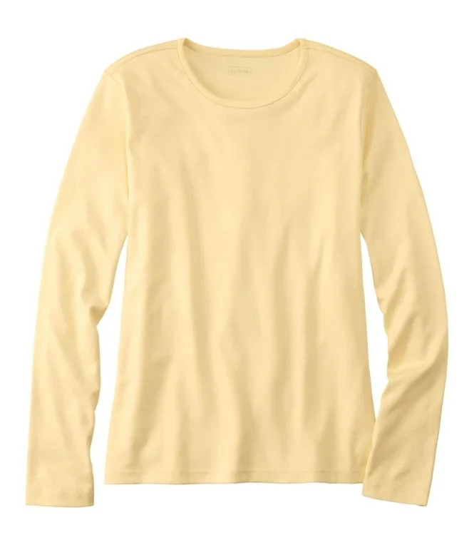 Women''s Pima Cotton Tee, Long-Sleeve Crewneck - Image 6