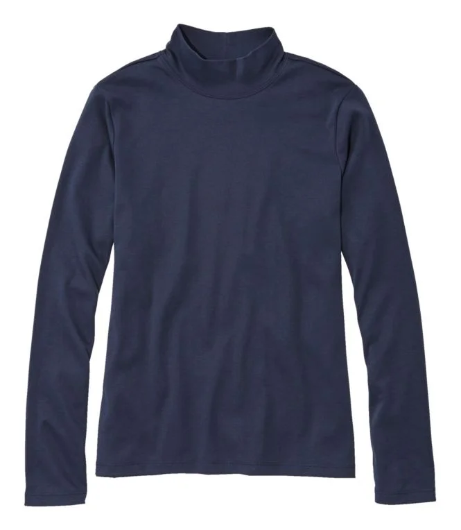 Women''s Pima Cotton Tee, Long-Sleeve Mockneck - Image 10