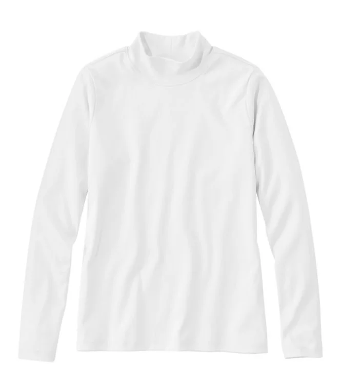 Women''s Pima Cotton Tee, Long-Sleeve Mockneck - Image 13