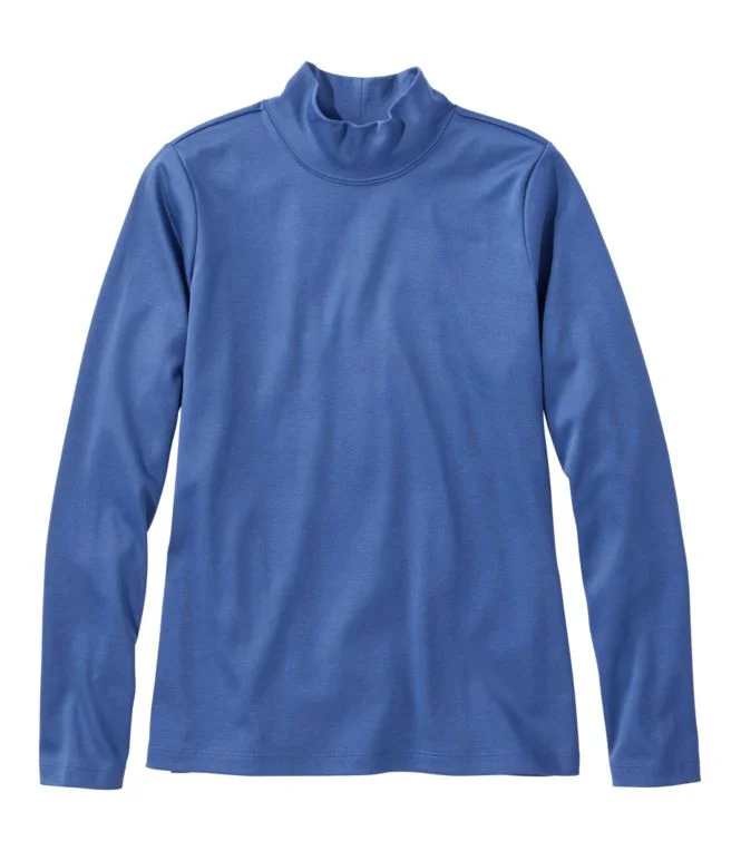 Women''s Pima Cotton Tee, Long-Sleeve Mockneck - Image 6