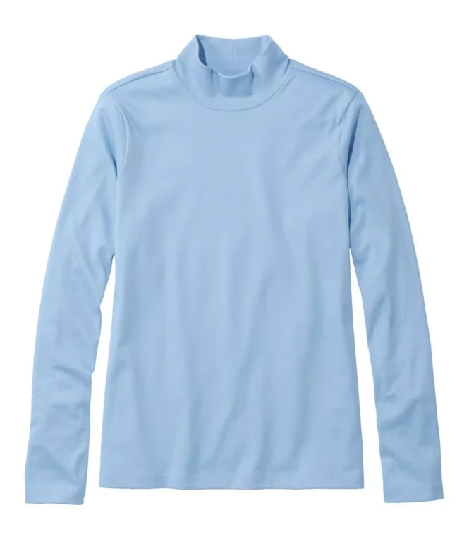 Women''s Pima Cotton Tee, Long-Sleeve Mockneck - Image 7