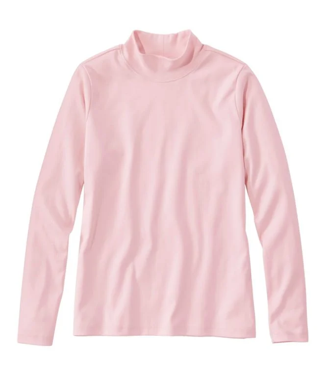 Women''s Pima Cotton Tee, Long-Sleeve Mockneck - Image 8