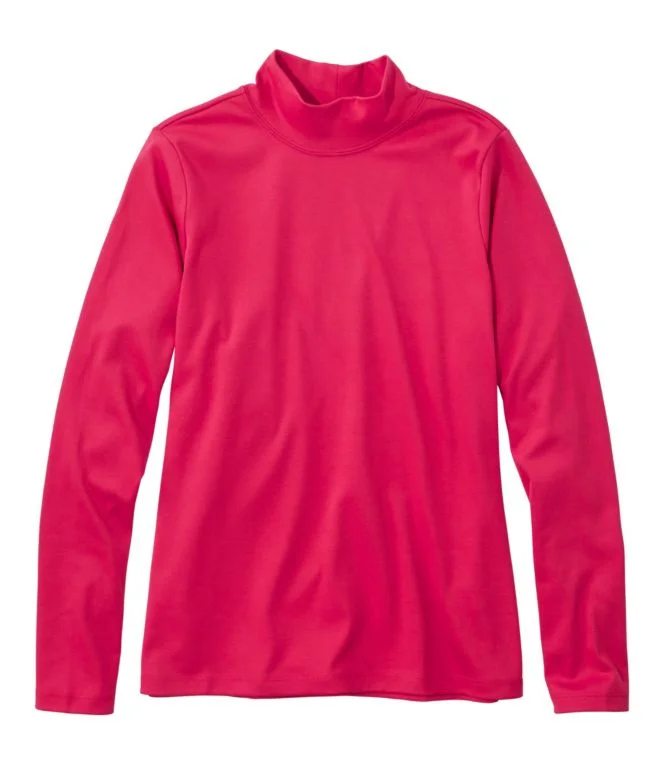 Women''s Pima Cotton Tee, Long-Sleeve Mockneck - Image 9