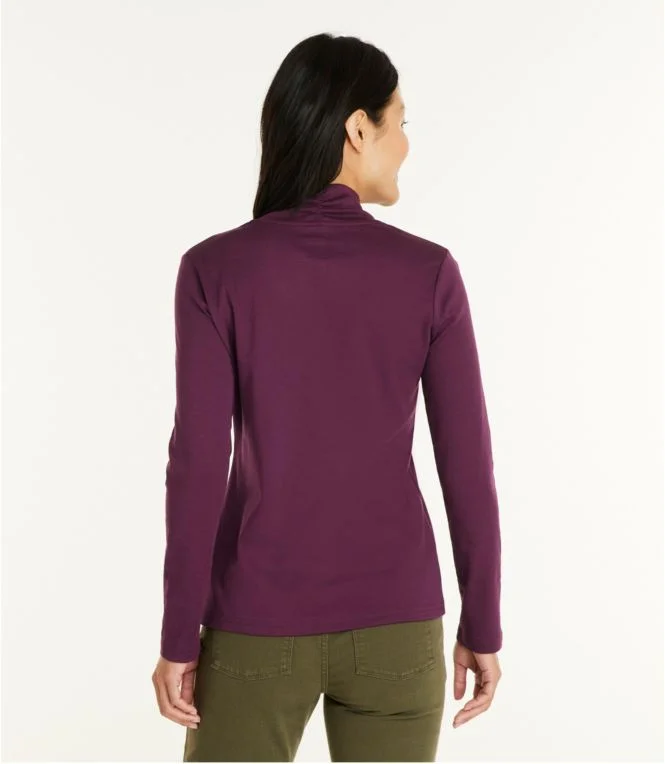 Women''s Pima Cotton Tee, Shawl Long-Sleeve - Image 4