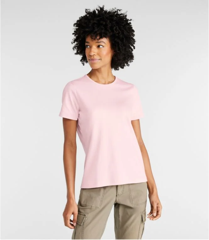 Women''s Pima Cotton Tee, Short-Sleeve Crewneck