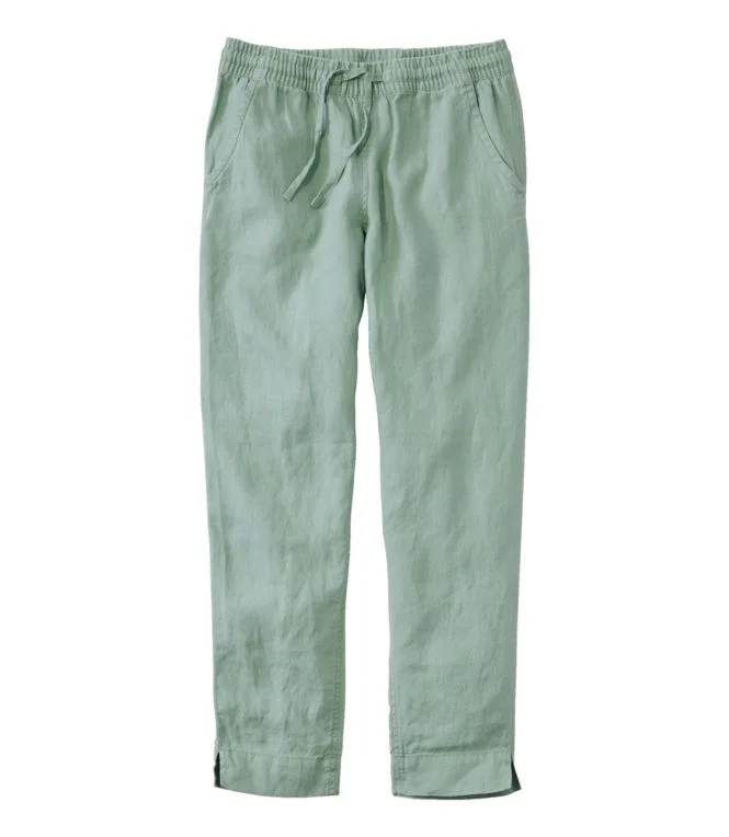 Women''s Premium Linen Breezy Pull-On Ankle Pants, Mid-Rise Tapered-Leg - Image 8