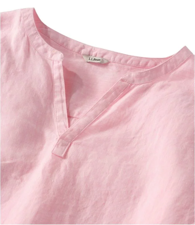 Women''s Premium Washable Linen Shirt, Splitneck - Image 4