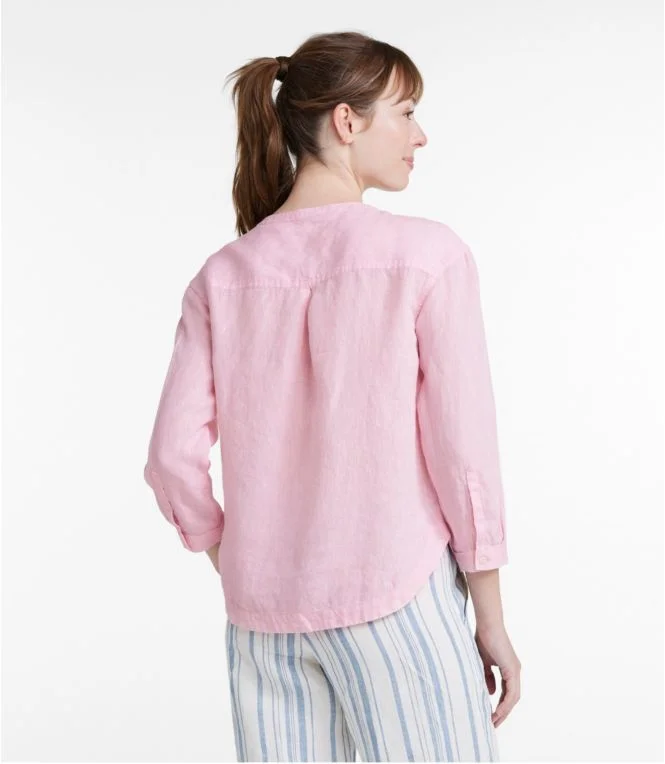 Women''s Premium Washable Linen Shirt, Splitneck - Image 4