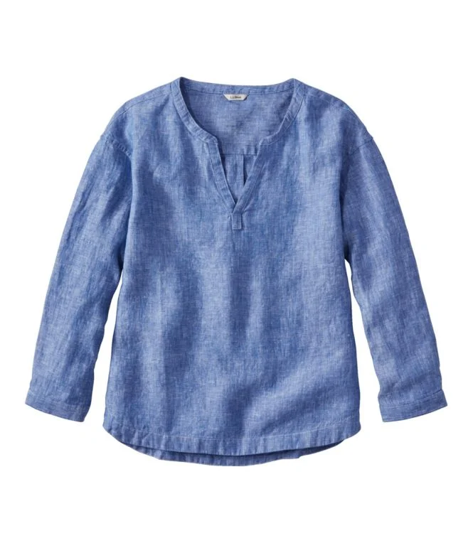 Women''s Premium Washable Linen Shirt, Splitneck - Image 6