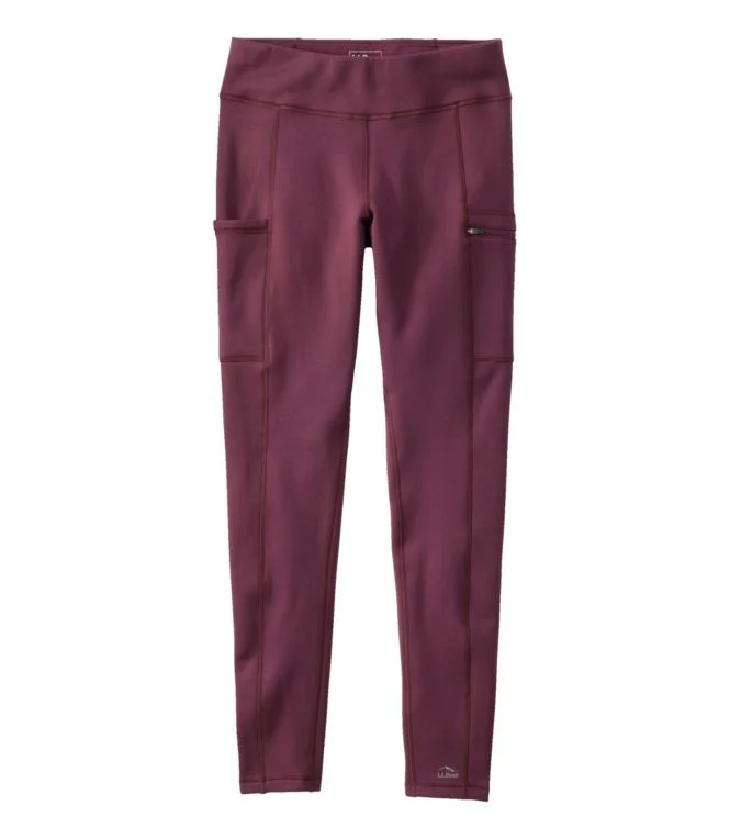 Women''s PrimaLoft ThermaStretch Fleece Pocket Tights, Mid-Rise - Image 9