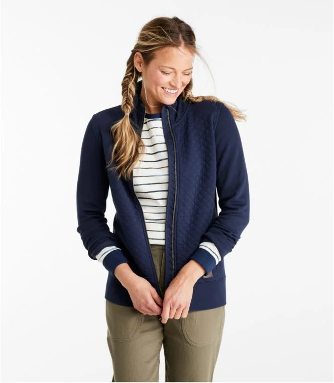 Women''s Quilted Full-Zip Sweatshirt