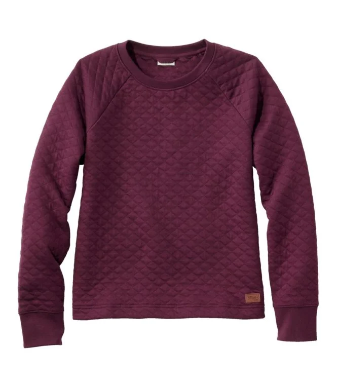 Alternative view of Women''s Quilted Sweatshirt, Crewneck Pullover