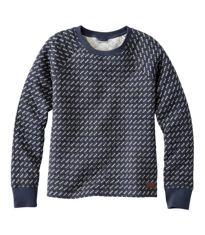 Women''s Quilted Sweatshirt, Crewneck Pullover Print - Image 6