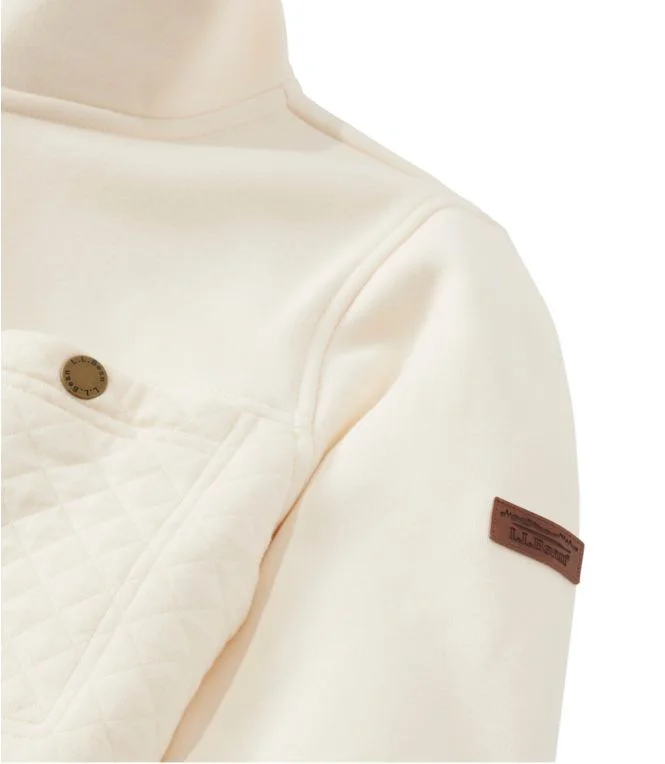 Women''s Quilted Sweatshirt, Mockneck Tunic - Image 6
