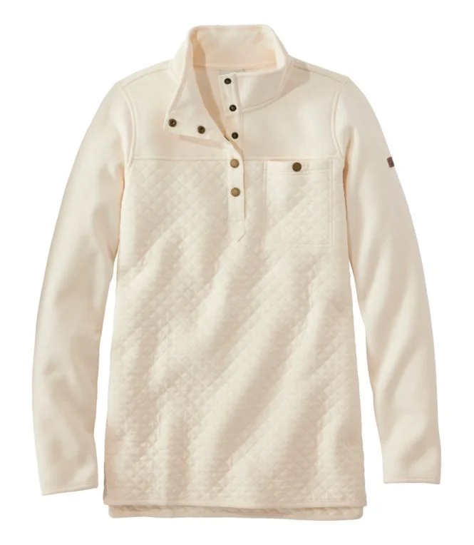 Women''s Quilted Sweatshirt, Mockneck Tunic
