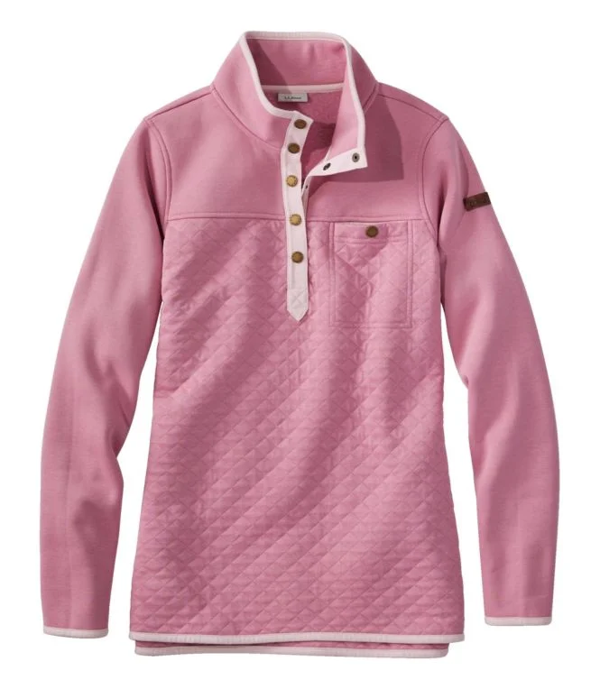 Women''s Quilted Sweatshirt, Mockneck Tunic - Image 9