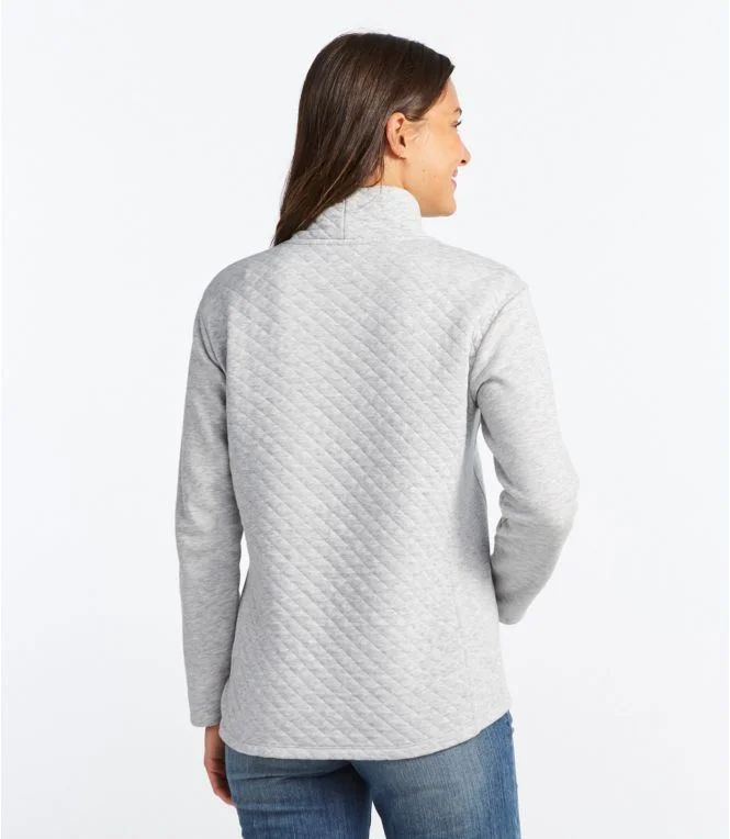 Women''s Quilted Sweatshirt Pullover, Funnelneck - Image 4