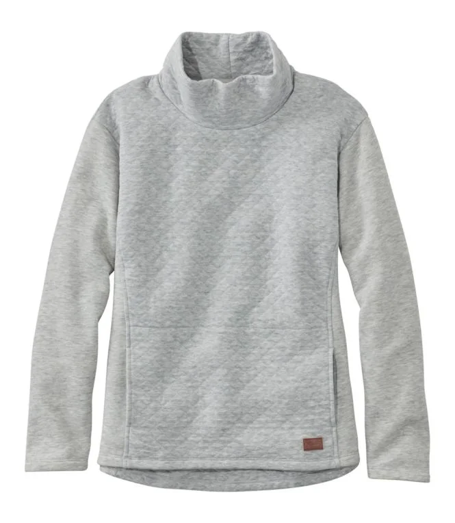 Women''s Quilted Sweatshirt Pullover, Funnelneck - Image 6