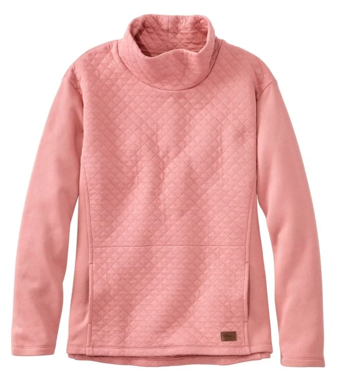 Women''s Quilted Sweatshirt Pullover, Funnelneck - Image 7