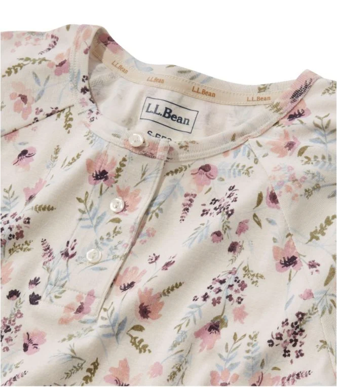 Women''s Restorative Sleepwear, Long-Sleeve Henley Print - Image 5