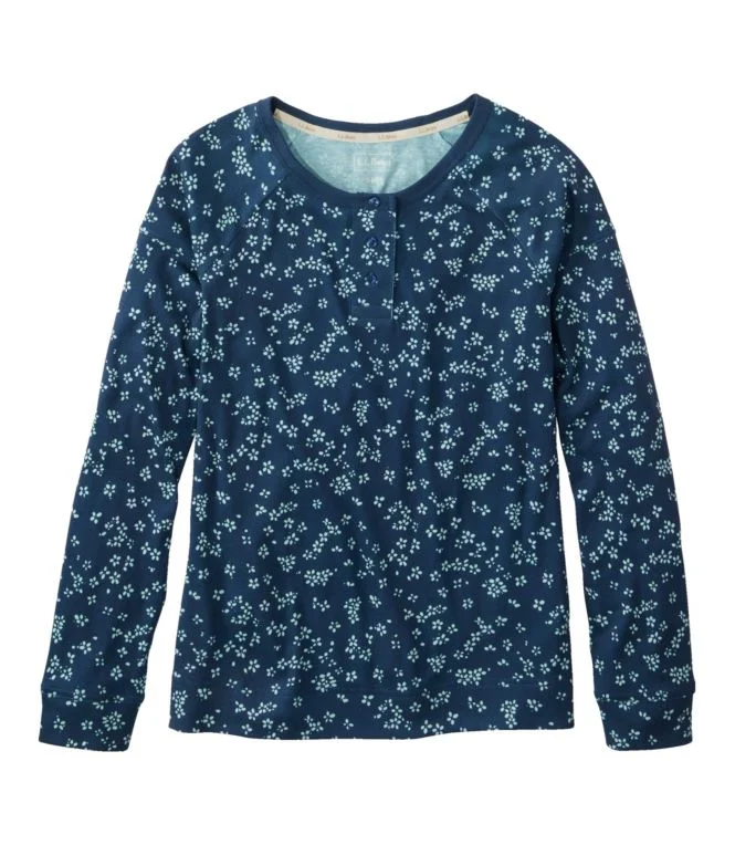 Women''s Restorative Sleepwear, Long-Sleeve Henley Print - Image 7